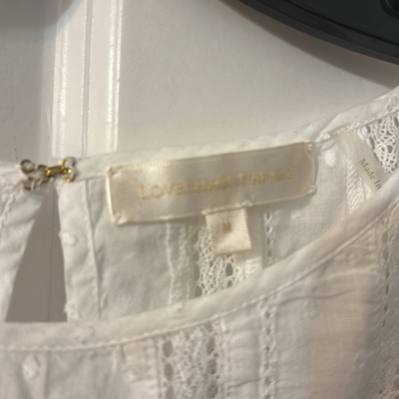 LoveShackFancy White Ruffle Mini Dress - Picture 2 of 5